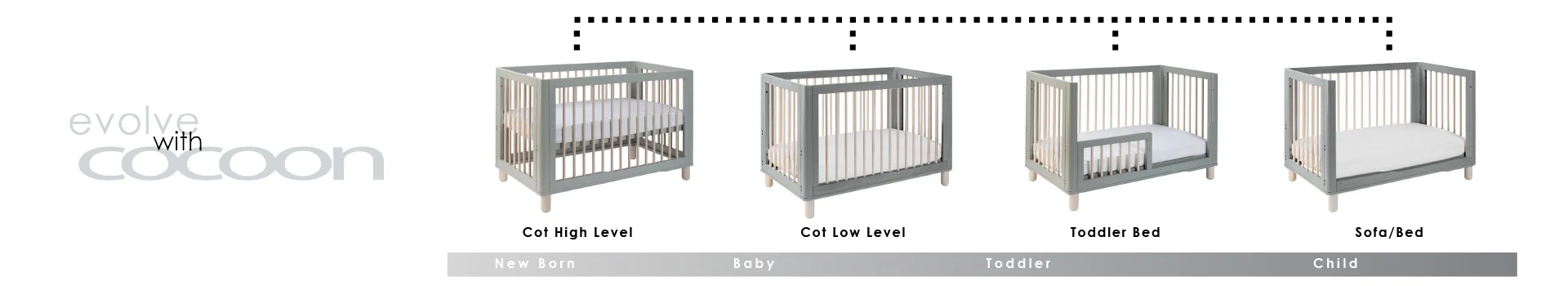 COCOON Allure Dove Grey/Natural wash including an Australian made inner spring mattress - Image 8