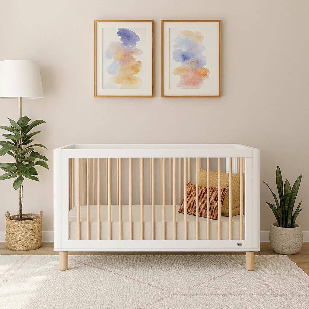 COCOON Allure White/Natural wash including an Australian made inner spring mattress - Image 5