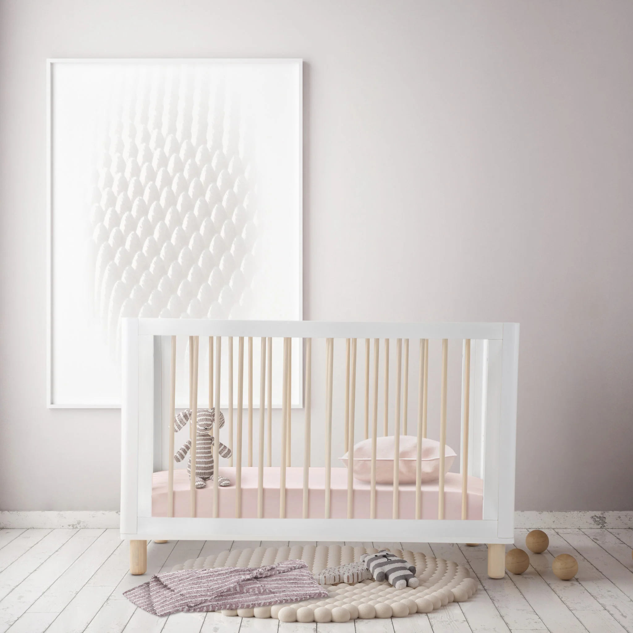 COCOON Allure White/Natural wash including an Australian made inner spring mattress - Image 8