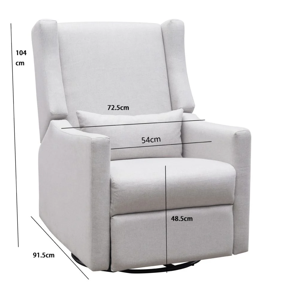 COCOON Bondi Electric Recliner & Glider Chair with USB in Mist Grey - Image 8