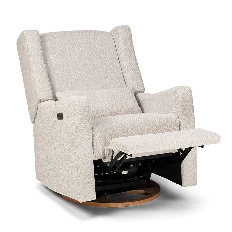 COCOON BONDI Electric Recliner Glider Chair in Light Grey Boucle - Image 15
