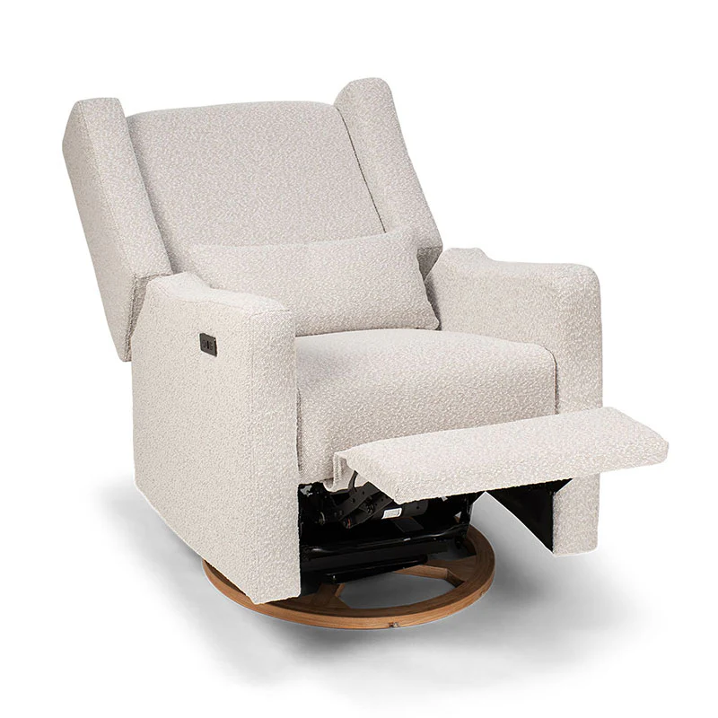 COCOON BONDI Electric Recliner Glider Chair in Light Grey Boucle - Image 4