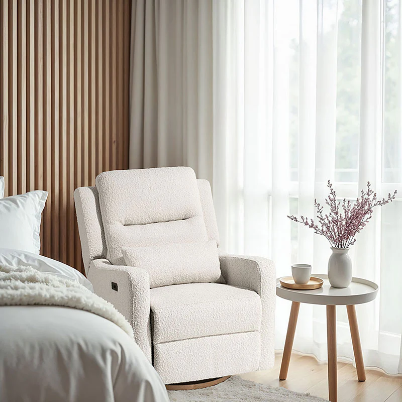 COCOON RIO Electric Recliner Glider Nursery Chair in Vanilla - Image 4
