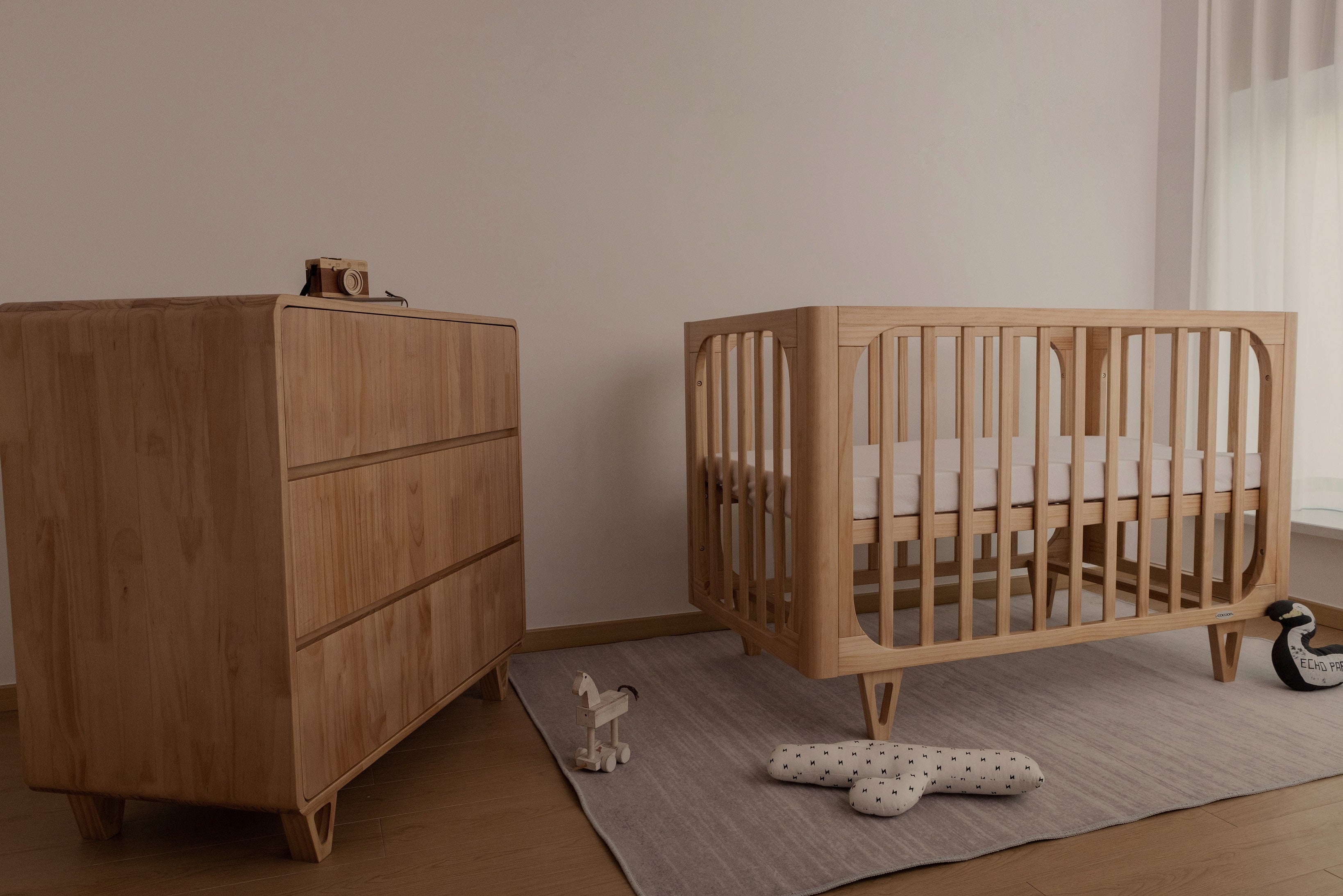 COCOON Vibe Sandstone including an Australian made Inner Spring mattress & Toddler bed rail - Image 6