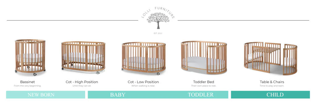 Lolli Furniture Sprout 4 in 1 Natural beech wood Including the Australian made mattress set - Image 13